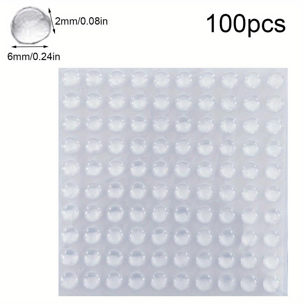 100 шт./лист Самоклеящиеся накладки на дверцы шкафов - прозрачные пластиковые накладки для ящиков, шкафов для аксессуаров для домашнего декора