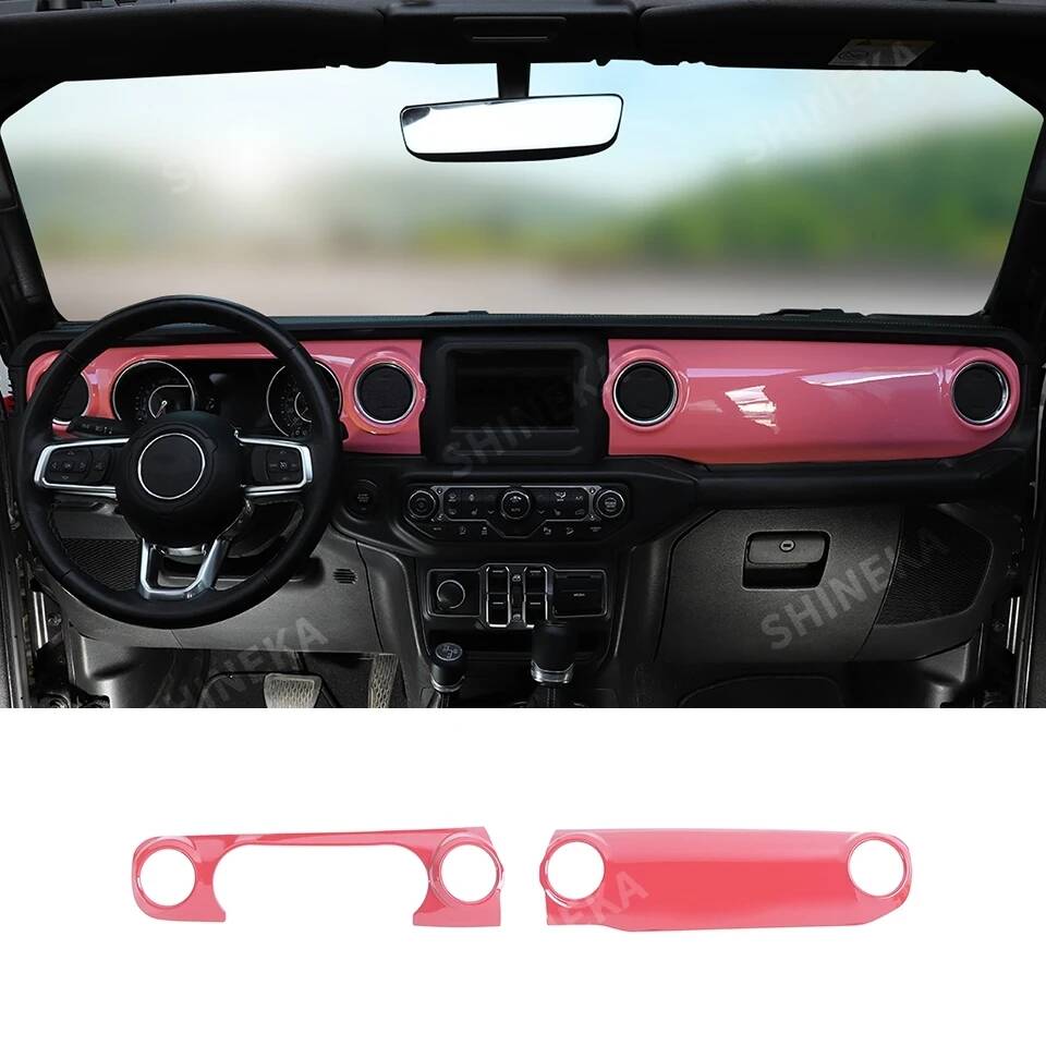 SHINEKA Car Center Console Decoration Cover for Jeep Wrangler JL 2018-2023/for Jeep Gladiator JT 2018-2023 Interior Accessories
