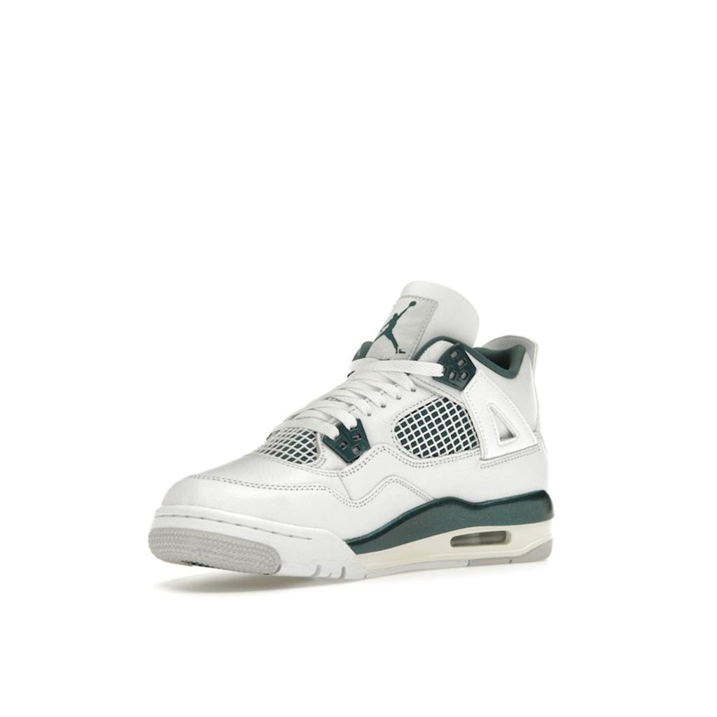 Детские кроссовки Air Jordan 4 Retro GS Oxidized Green белые нейтрально-серые FQ8213-103