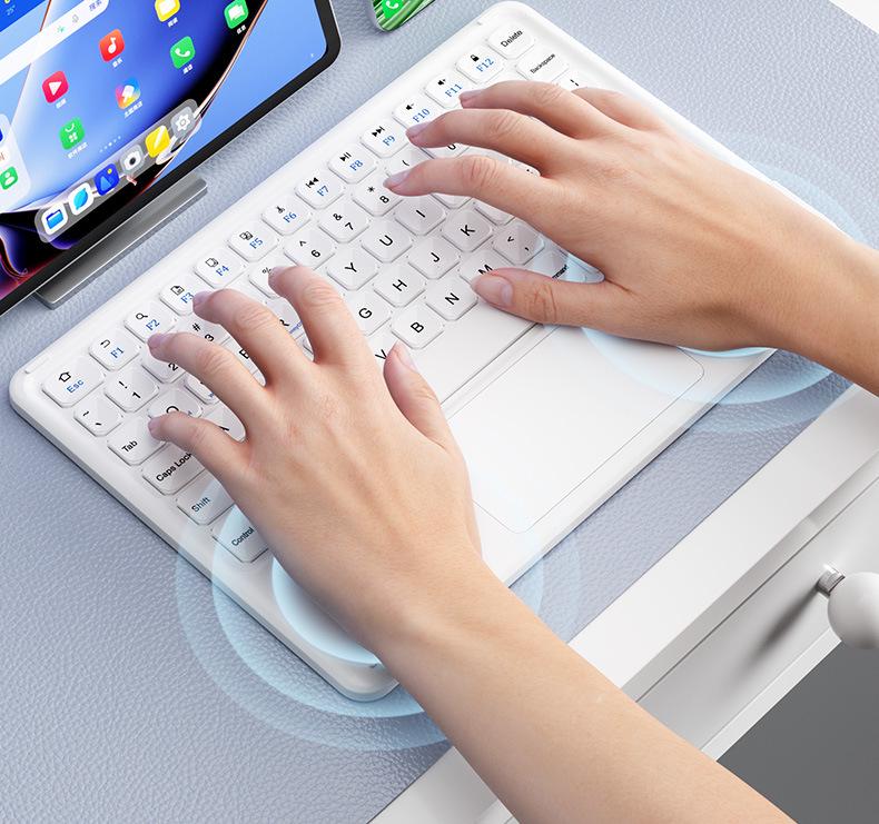 BOW Hangshi X19C Бесшумная сенсорная Bluetooth-клавиатура для планшетов Apple и Huawei - Идеально подходит для офиса и для девушек