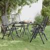 VidaXL Folding Garden Chairs 4 Pcs Metal Mesh Anthracite 317341