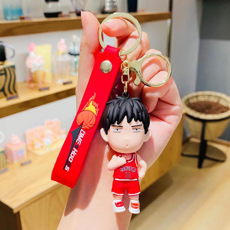 Slam Dunk Anime Keychains Sakuragi Hanamichi Cute Pendant Keyrings Ornaments Accessories Jewelry for Birthday Gifts