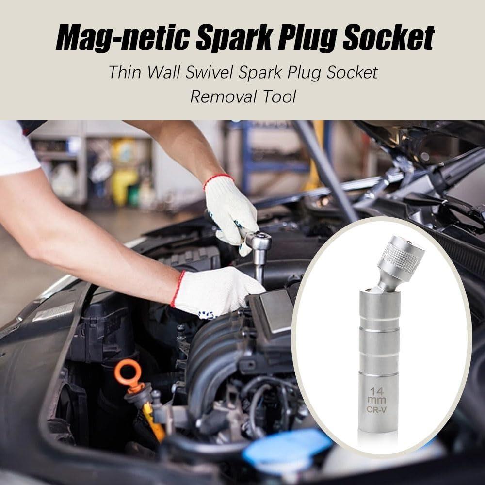 Профессиональный шарнирный свечной ключ Удлиненный инструмент для снятия свечей зажигания Транспортные средства