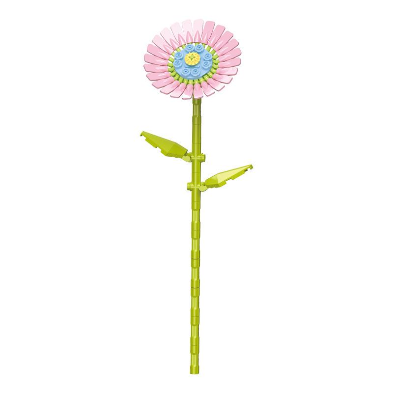 Tulip Lego-Compatible Everlasting Flower Building Blocks: Puzzle Ornament Potted Plant Toy, Valentine's Day Rose Gift.