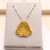 Unisex Hand-carved Maitreya Buddha Resin Pendant Necklace Charm Jewelry Fashion Amulet Magical Power Brings Blessing