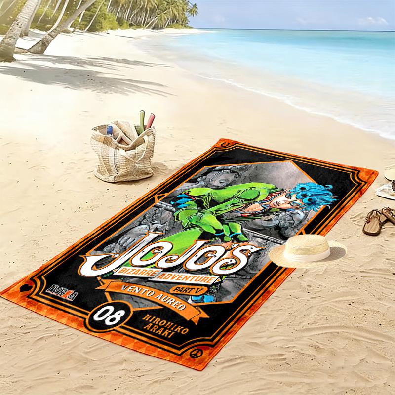 Vento Aureo: Duo's Epic Journey beach towel beach soft seaside Absorbent bath towel quick-drying swim towel beach towel Outdoor picnic beach mat