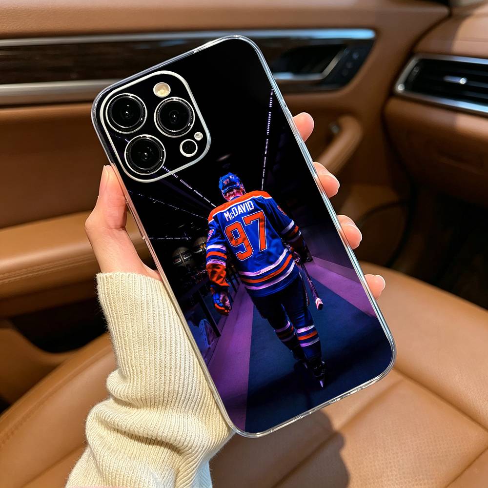 Чехол для телефона C-Connor McDavid 97 для iPhone17,16,15,14,13,12,11 ,Pro Max,16/15/14 Plus Прозрачная крышка
