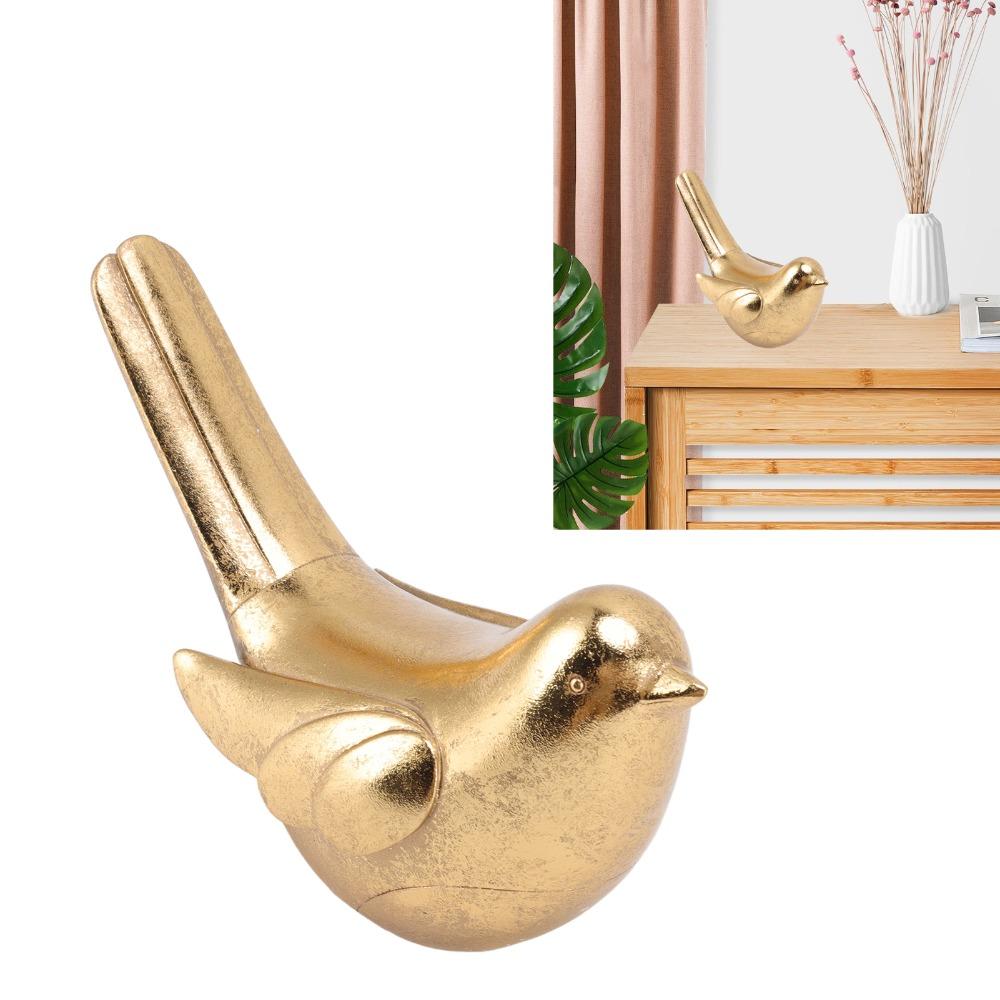 Resin Gold Bird Tabletop Decorative Ornament Bedside Table Layout Piece