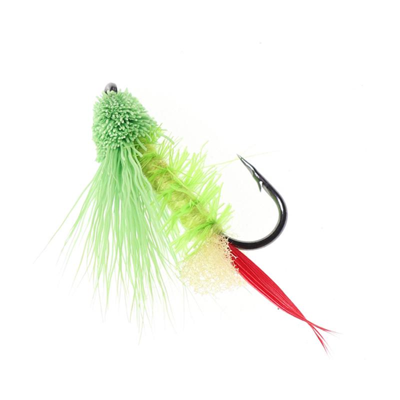 Bimoo 6 шт. #4 сухая муха из оленьих волос наземная муха Zuddler Цикада Аттрактор форель окунь нахлыстовая рыбалка приманка черная оливковая натуральная