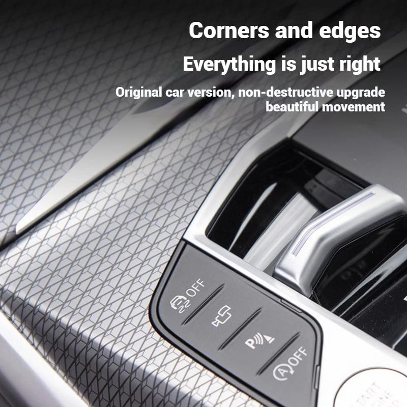 For BMW 3 Series i3 G20 2020-2022 LHD Car Center Console Gear Shift Panel Cover Trim Stickers Interior Accessories