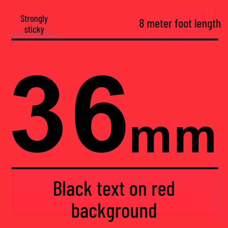 Compatible Brother 12mm Label Maker Ribbon: PT-E100B/D210/D450/115B, Laminated Self-Adhesive