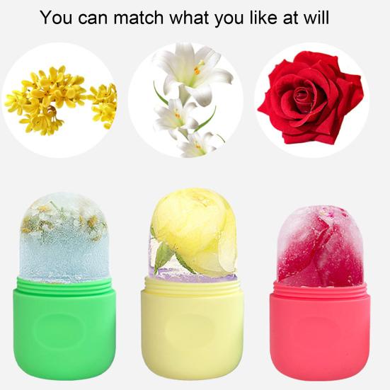 Ice Roller Face Massager Reusable Ice Compress Puffy Eye Bag Removal Pores Shrink Face Silicone Ice Mold Women Skin Care Tool
