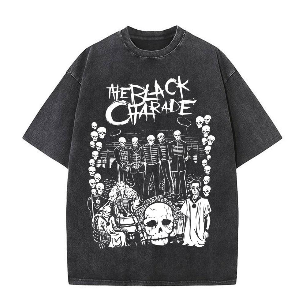 My Chemical Romance Long Live The Black Parade Мерч с тура Постиранные футболки Мужские Женские Готическая Панк-группа Оверсайз футболки