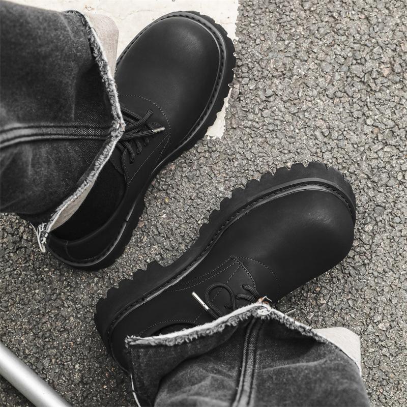 Туфли Paris Derby мужские и женские, высококачественные, минималистичные, ветро-угольно-черные, с большой головкой, кожаные туфли, повседневные мокасины для поездок на работу 1026-J