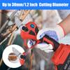Electric Pruning Shears 30mm/1.2 Inch Cutting Diameter 2 Pack 48V 2000mAh Lithium-ion Battery