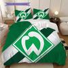 Постельное белье с узором SV Werder Bremen Комплект одеял Покрывало Наволочка Домашний Декор Подарок на День Рождения (1 пододеяльник + 2 наволочки, без наполнителя)