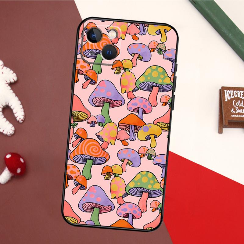 Странный гриб Психоделический чехол для телефона для iPhone 16 15 14 11 12 Mini 13 Pro Max X XR XS Max Plus Мягкий чехол-оболочка