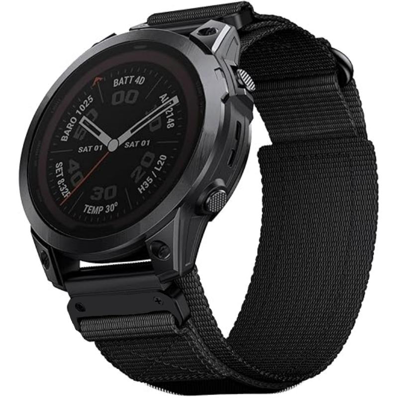 22мм 26мм Нейлоновый ремешок на липучке совместим с Garmin Fenix 8/7XPro и серией универсальных ремешков для часов 22/26мм