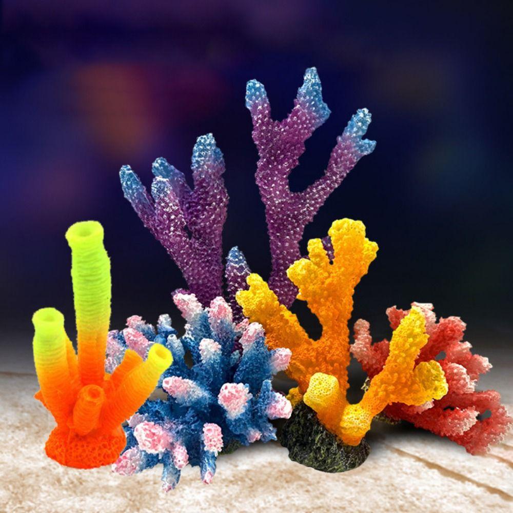 Lifelike for Fish Tank Decor Underwater Sea Coral Coral Reef Aquatic Ornament Aquarium Plants
