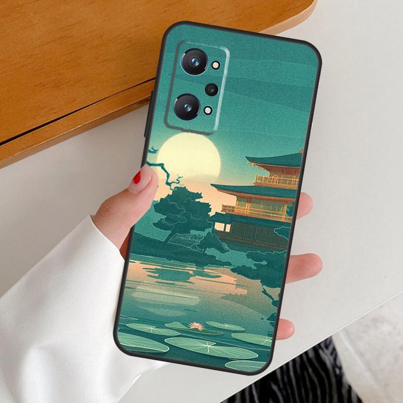 Японский стиль Арт Япония Для Realme C53 C51 C55 C67 C30 C31 C33 C35 C21Y C25s GT5 9 10 11 12 Pro Plus GT Neo 6 Чехол