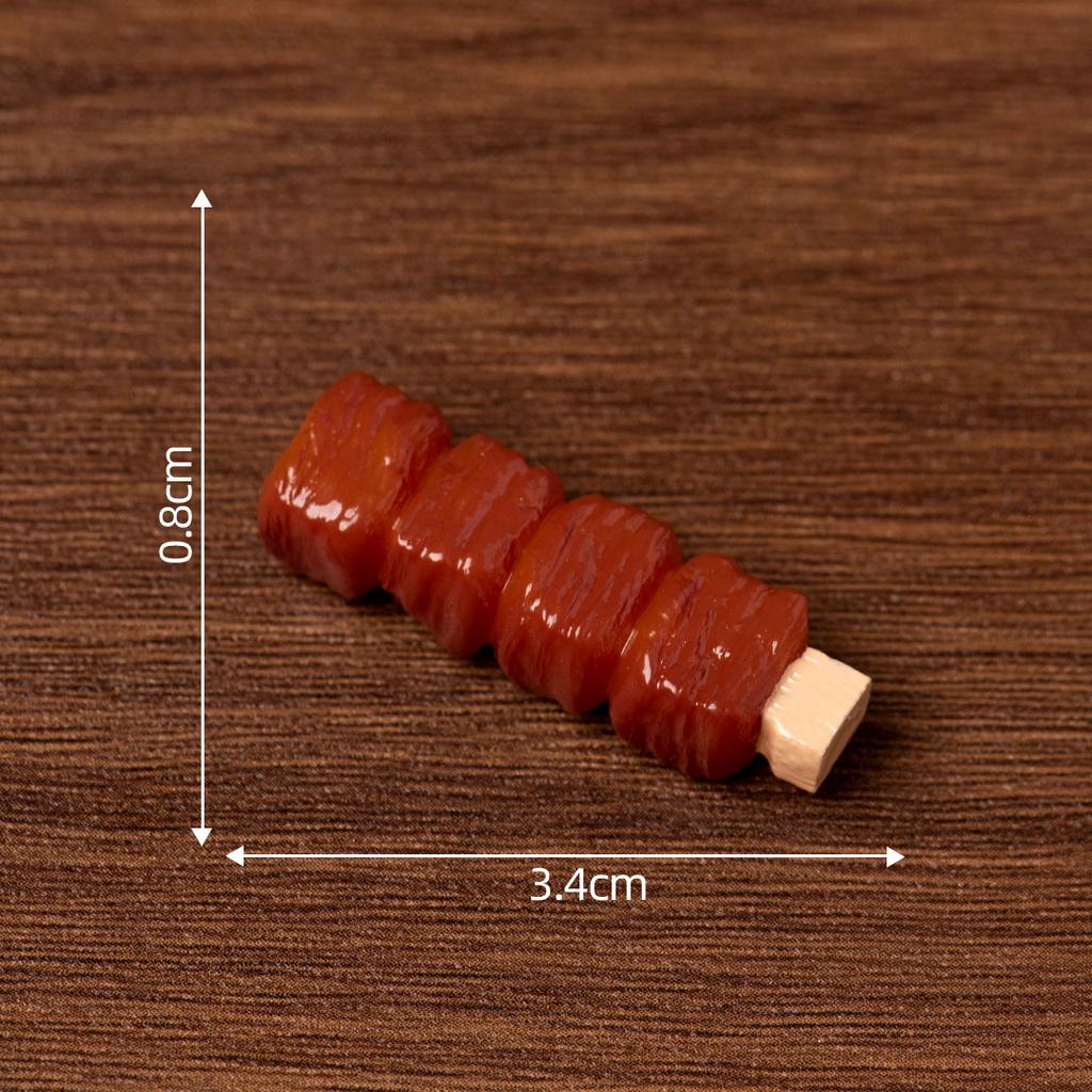 Micro Landscape Simulation Food Play Fried Skewers Barbecue Skewer Incense Diy Baby House Decoration Accessories Miniature Resin Ornaments