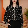 2025 Spring Versatile Slim Casual Women's Printed Professional Shirt
