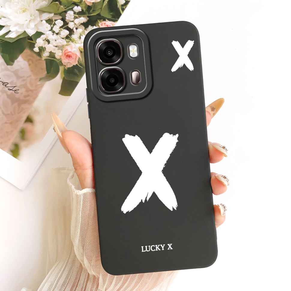 For Oppo A6s 5G CPH2789 Case Fashion Lucky Letters A-Z Silicone Back Cover For Oppo A 6s A6S 5G 6.75" Phone Cases Bumper Fundas