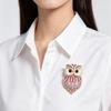 Позолоченная инкрустированная брошь-сова, блестящий вид, различные цветовые варианты, для повседневной носки, вечеринок, особых случаев, подарков