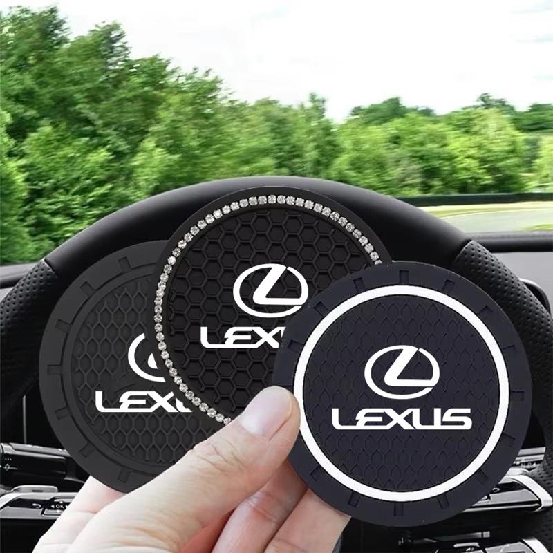 2Pcs Car Silicone Coaster Pad Non-Slip Water Cup Holder For Lexus RX300 IS200 IS250 ES350 Ct200h UX250h NX300h RX350 ES300h LBX