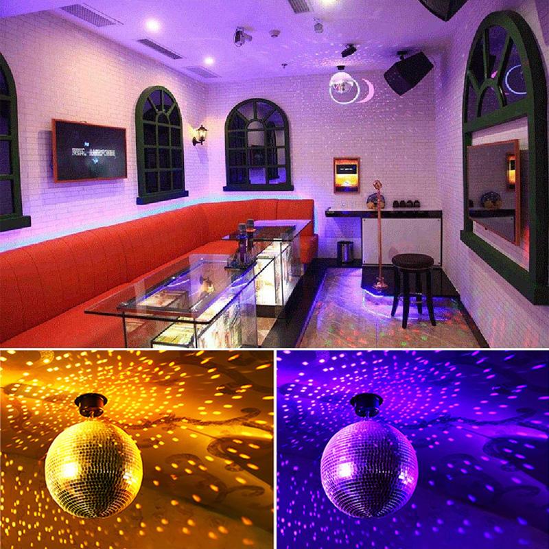 Glass Rotating Mirror Ball Disco Ball Mirror Ball Dj Lighting Reflection Colorful Mirror Ball for Wedding Stage Christmas Party