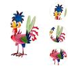 8" Tall Metal Rooster Craft Balcony Kitchen Decor Metal Chicken Sculpture
