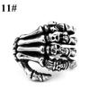 Vintage Hand Bone Hip Hop Skull Rings Gothic Punk Rings