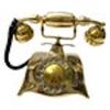 Brass Polished Landline Telephone with Rotary Dialing Working Telephone Home & Office Decor