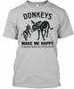 Donkey Donkeys Make Me Happy T Tee Unisex T-Shirt