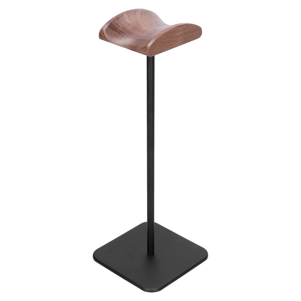 Headphone Stand Metal Walnut U Shape Nonslip Practical Stable Sturdy Durable Headset Holder