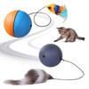 Cat Toy Electric Ball Automatic Interactive Spinning Ball Smart Sensing Pet Toy With Feather Mouse Attachment