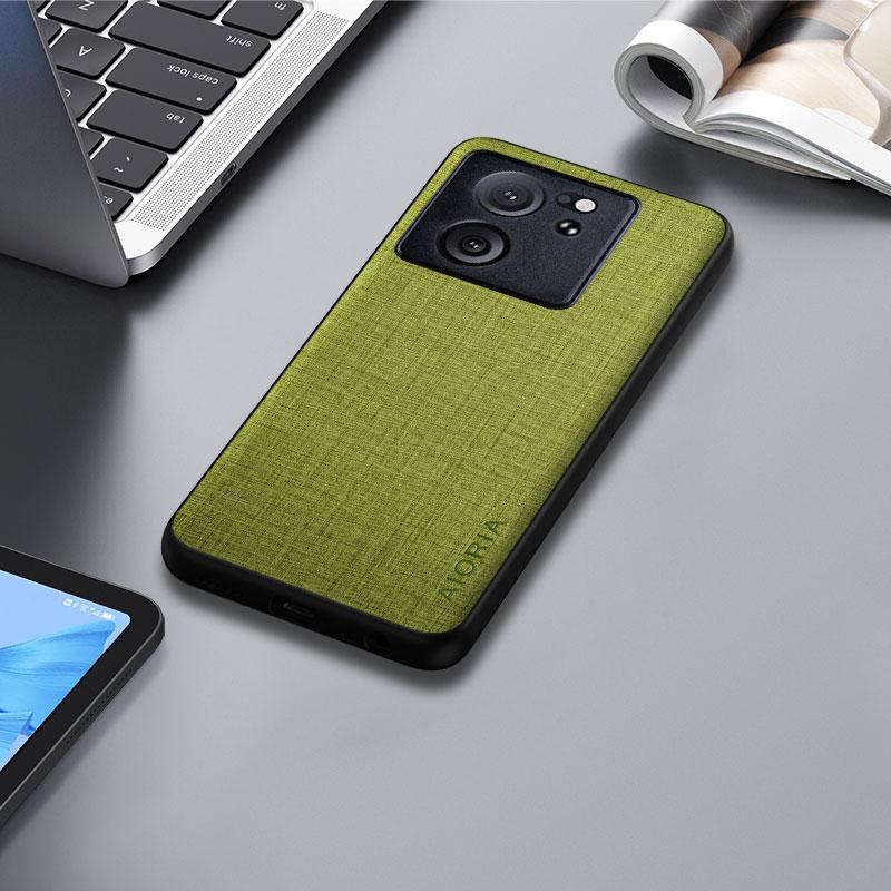 Чехол для Xiaomi 13T Pro 5G, чехол с текстильной текстурой, кожа, мягкий ТПУ и жесткий чехол для телефона из ПК для Xiaomi 13t, чехол