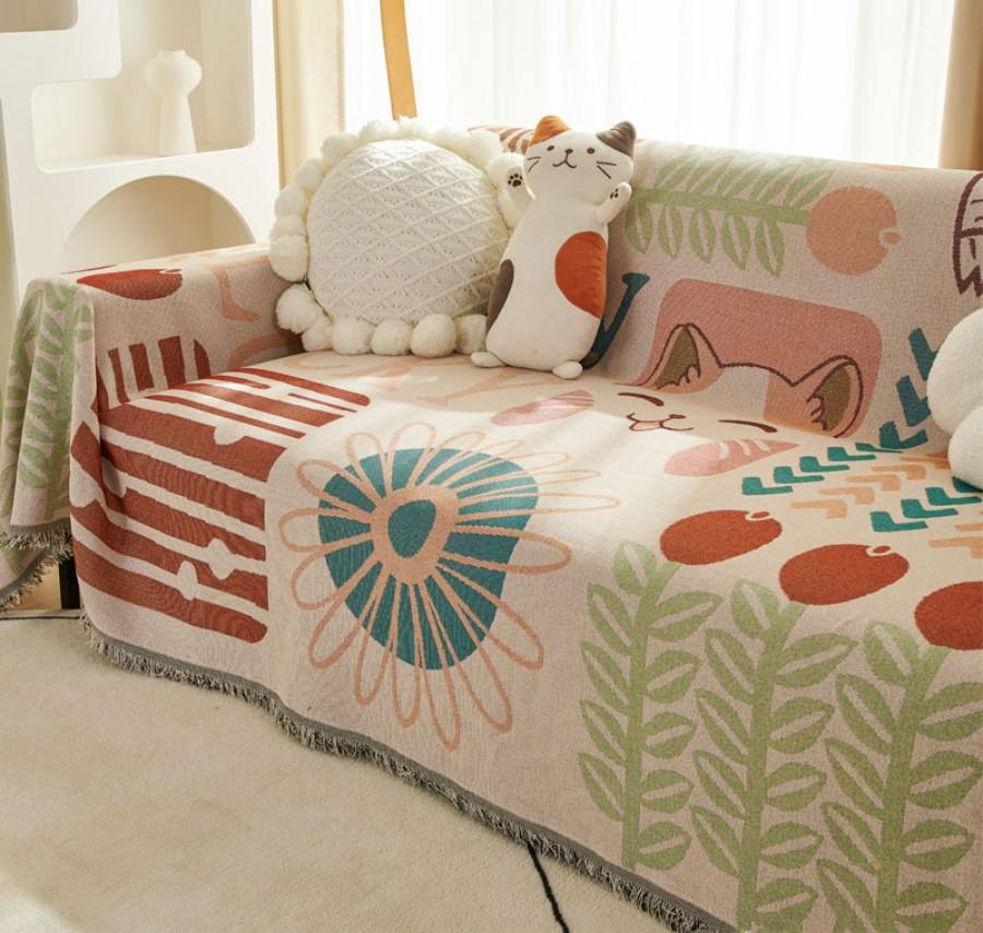 Вязаные одеяла в скандинавском стиле, одеяло для дивана-кровати, офисный кондиционер, одеяло для сна, гобелен, шаль