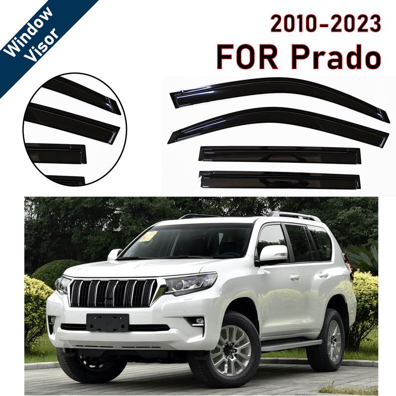 Дефлекторы окон для Toyota Prado FJ150 2009-2023 | 4 шт. Ветровики Защита от дождя | Аксессуар Защита от непогоды для автомобиля