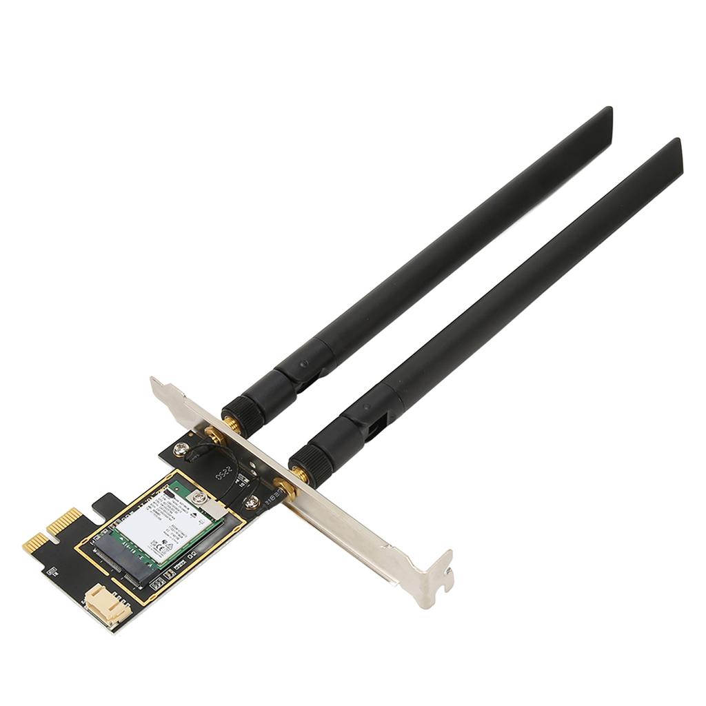 AX210NGW PCIE WiFi 6E Card with 2 Antenna 5374Mbps 2.4GHz 5GHz 6GHz Bluetooth 5.2 Support MU MIMO