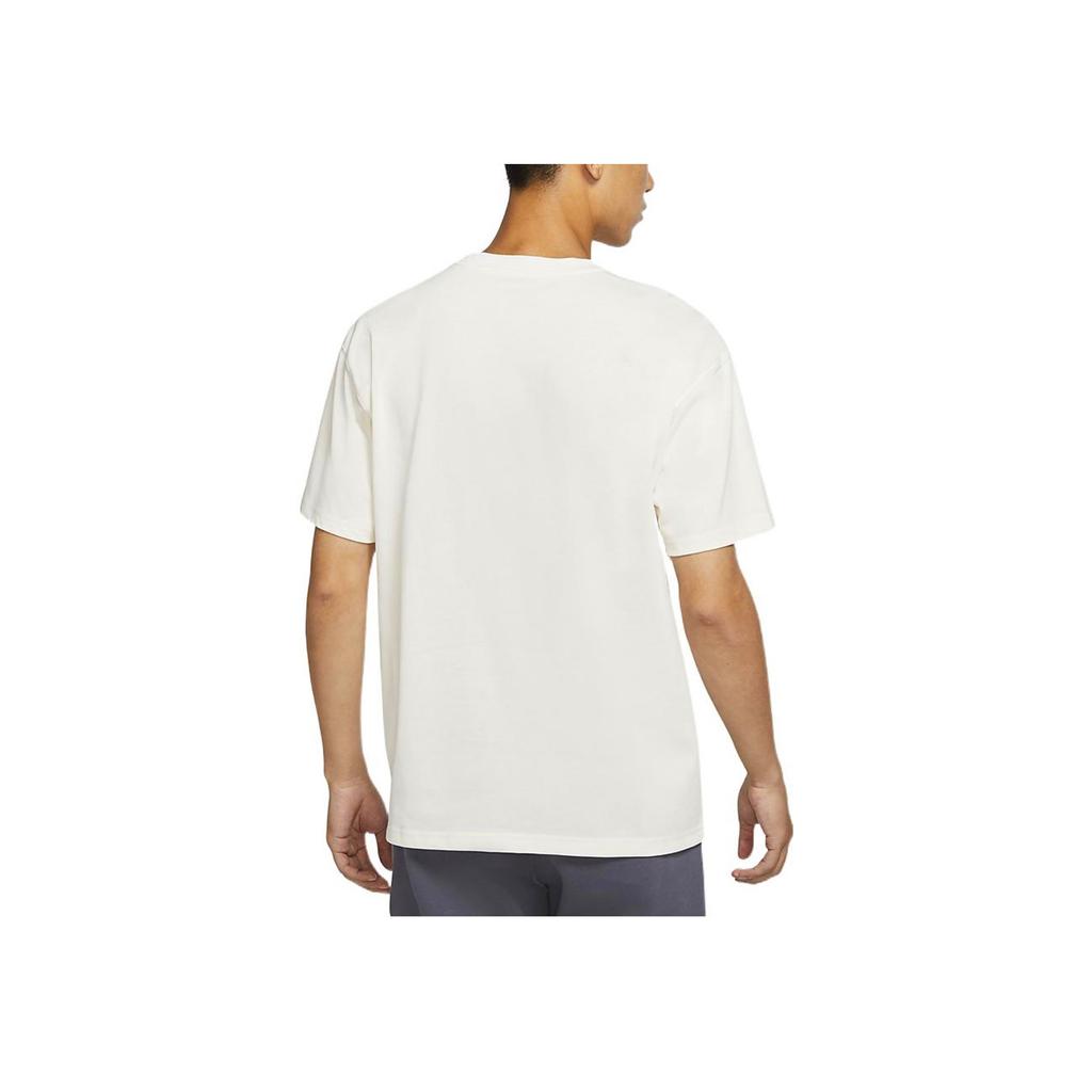 Nike Спортивная одежда с цветочным принтом логотипа, трикотажная повседневная футболка с круглым вырезом и коротким рукавом, мужские топы, белая DM2189-902