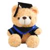 23/28cm Bachelor Bear Plush Toy Soft Bear Animal Doll Doctor Cap Graduation Bear Doll  Party Favors