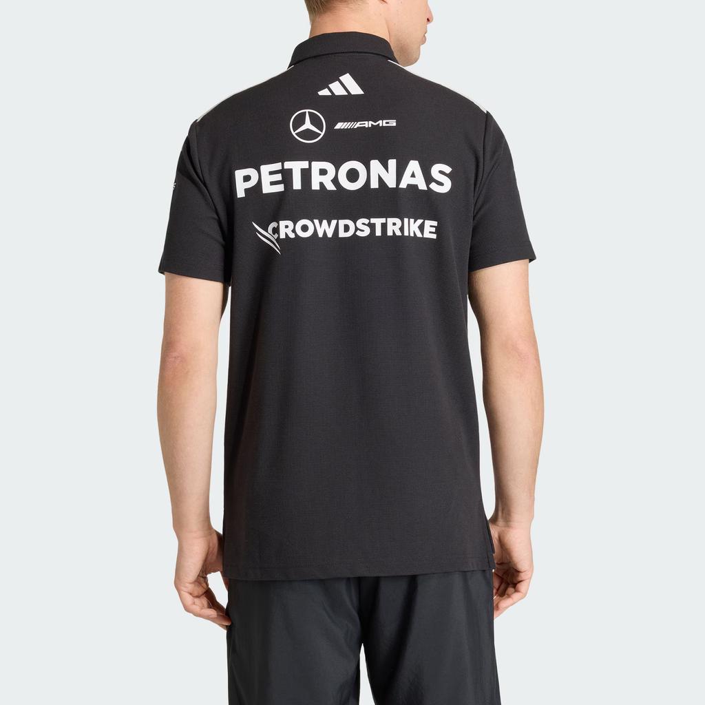 adidas Мужская поло-рубашка с полосками Mercedes - Amg Petronas Formula 1 Team, с коротким рукавом, топ KE5523