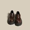 Breathable Female Mary Jane British Style Female Brown Spring and Fall Thick Bottom Flat with Shiny Single Shoes Tide