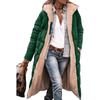 Winter Women's Warm Coats Reversible Slim Fit Sherpa Fleece Long Solid Color Hooded Puffer Jackets Outerwear
