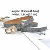 Bling Bling PU Leather Belt Glitter Pearl Buckle Belt Women Fashion Waist Strap