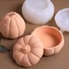 3D Силиконовая форма для свечного стакана в виде тыквы, DIY форма для литья под гипс, бетон, смолу, кашпо, для изготовления поделок, декор на Хэллоуин