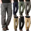 Мужские повседневные брюки с несколькими карманами, брюки-карго в стиле милитари, уличные походные мужские брюки в стиле хип-хоп