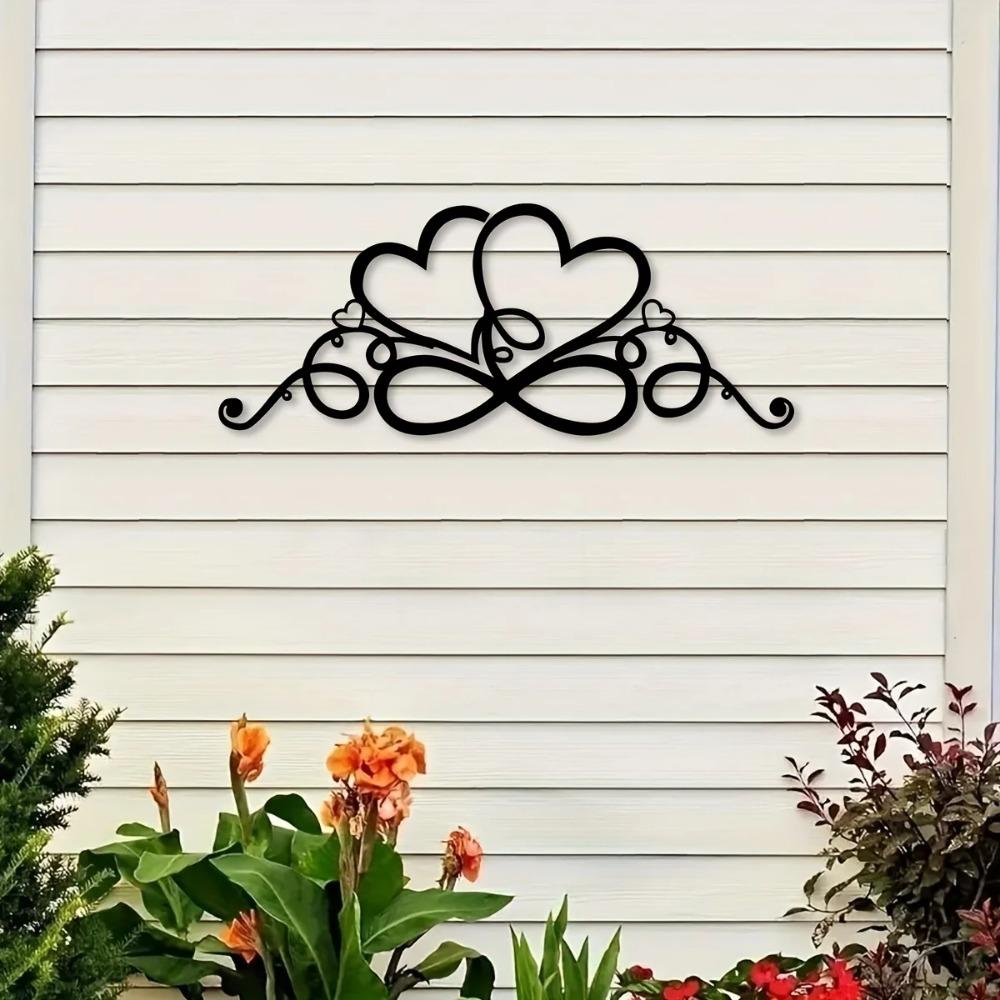 Двойная любовь бабочка железная подвесная рама элегантный внутренний декор для гостиной и спальни, идеально подходит для украшения стен на открытом воздухе