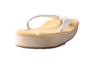 Edoten Geta Sandals with Sponge Soles, Cushioned and Comfortable for Legs and Back, Yellow Tatami, White, Size 3L (XXL), 28.5cm